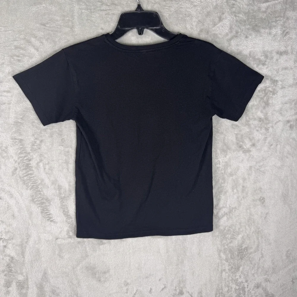 Wednesday Shirt Youth Large Black On Wednesdays We Wear‎ Black Gothic Tee Kids - Picture 4 of 8